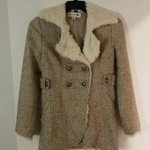 Double-breasted peacoat